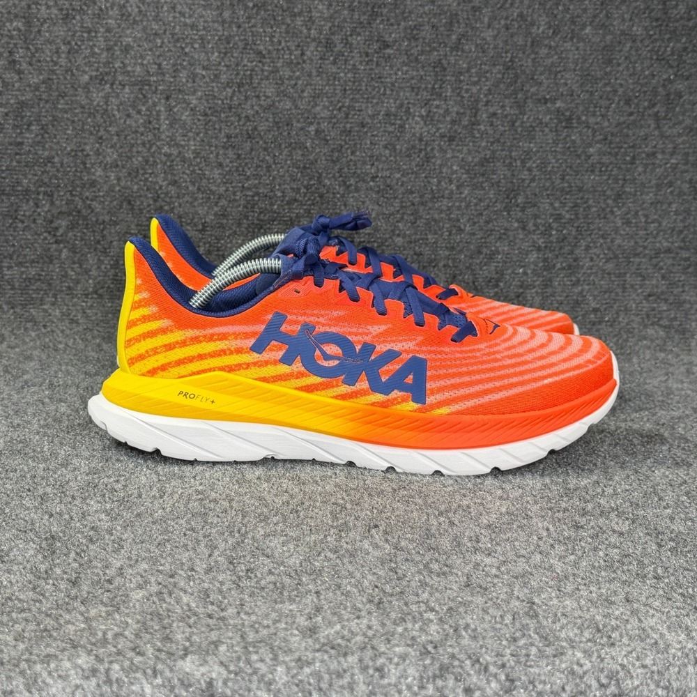 Hoka Mach 5 Running Shoes Men's 11 Flame Dandelion Athletic Run Training Sneaker
